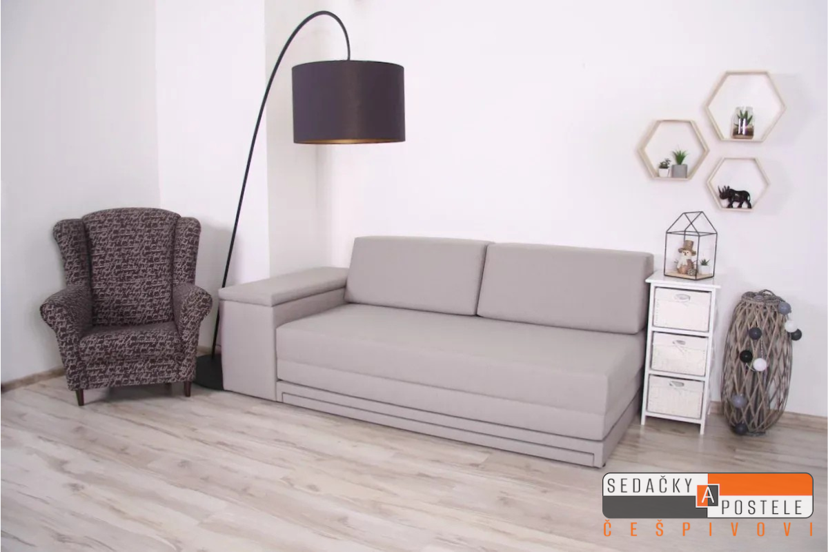 rozkládací pohovka pro trvalé spaní 180x200cm PNT s úložný prostorem