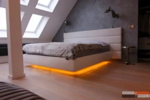 LED podsvícení postel Milano