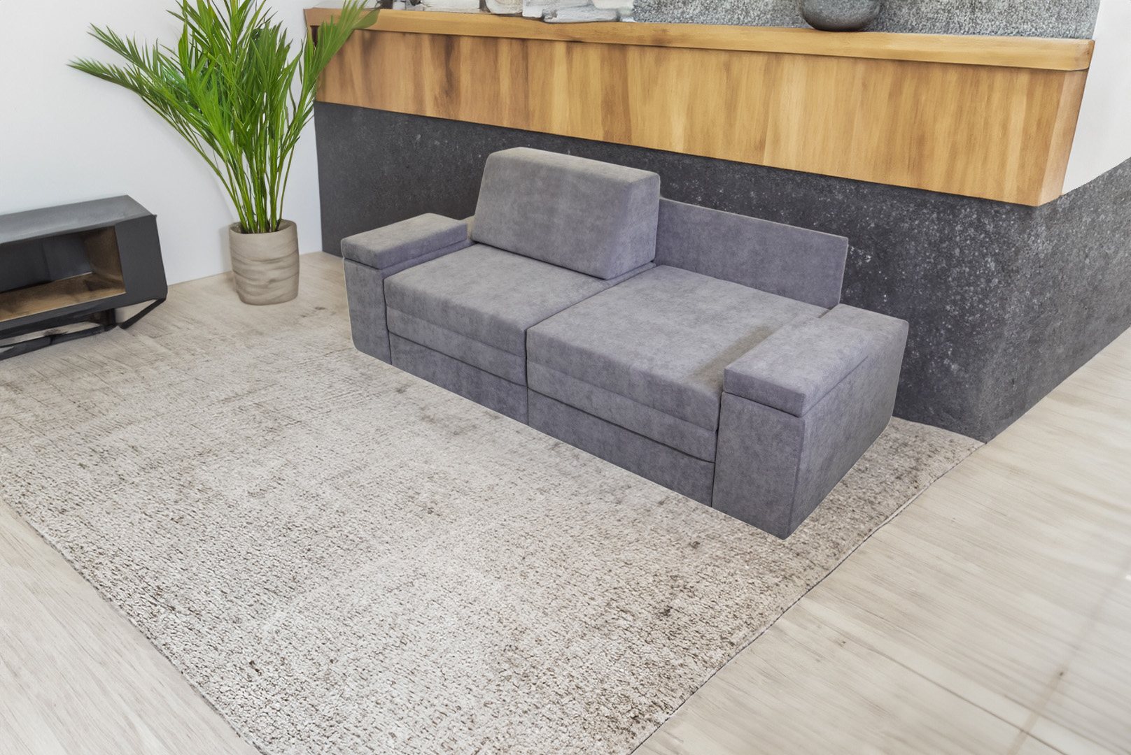 rozkládací pohovky s úložným prostorem pro každodenní spaní PNU2