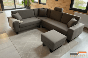 DEB sedací souprava na černých lyžinách