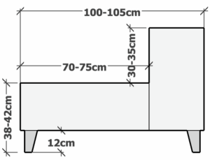 typ CCC na 12cm nožičkách