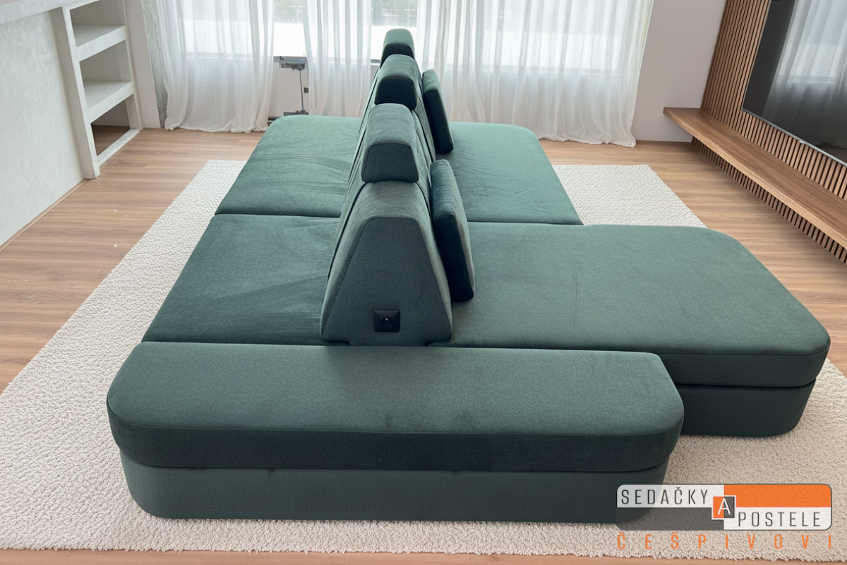 Oboustranná atypická sedačka s rozkládáním do Zádveřic