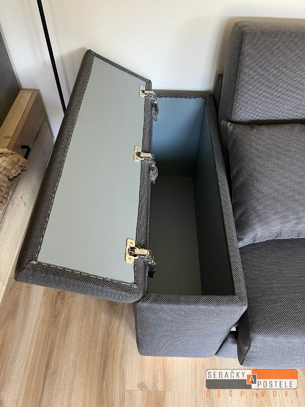 Pohovka pro trvalé spaní s úložnými prostory SPA6